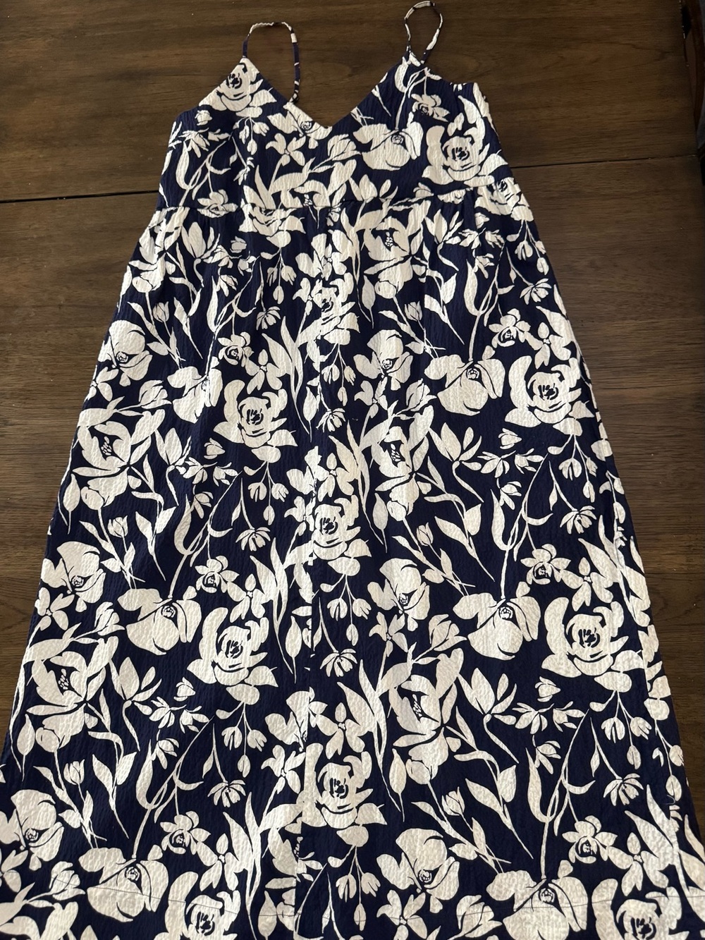 a new day Navy and White Floral Maxi Skirt
